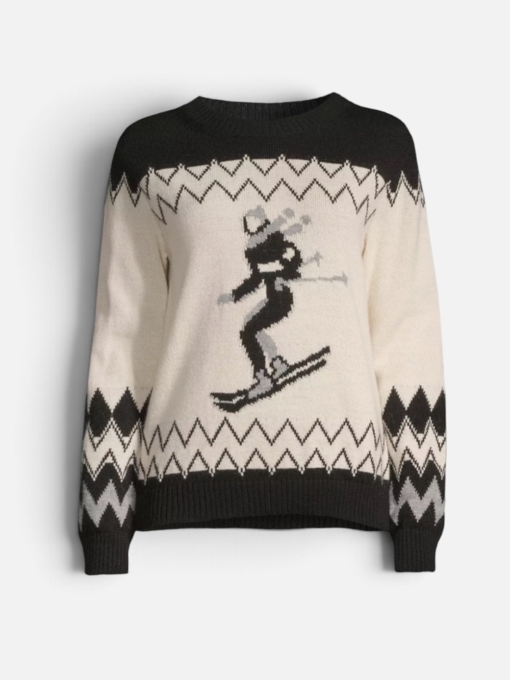 Weekend Max Mara Taiga Ski-Motif Sweater, women’s size small